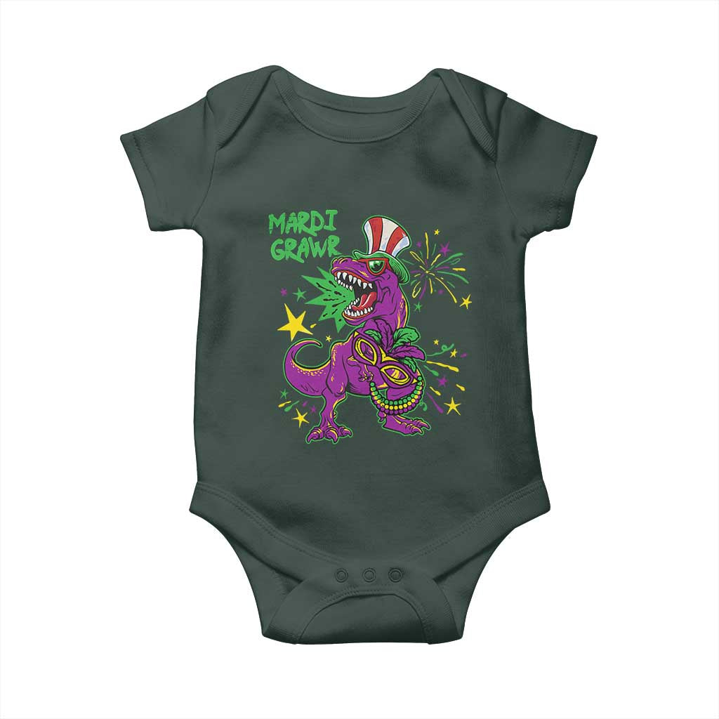Mardi Gras Dino Baby Onesie Toddler Kids Boys Gift Mardi Grawr