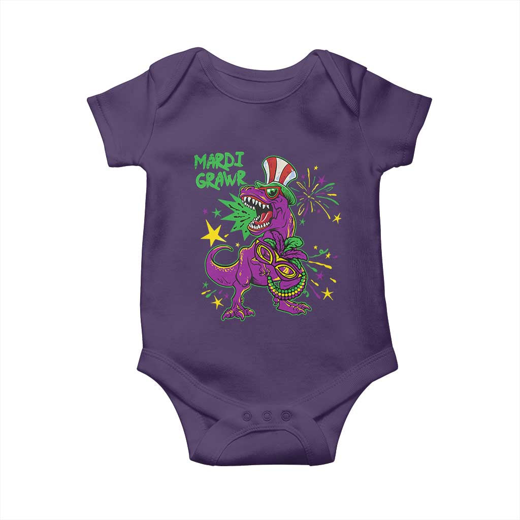 Mardi Gras Dino Baby Onesie Toddler Kids Boys Gift Mardi Grawr
