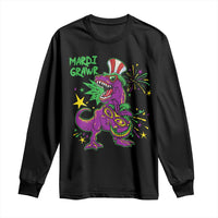 Mardi Gras Dino Long Sleeve Shirt Toddler Kids Boys Gift Mardi Grawr
