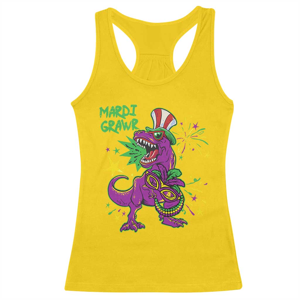 Mardi Gras Dino Racerback Tank Top Toddler Kids Boys Gift Mardi Grawr