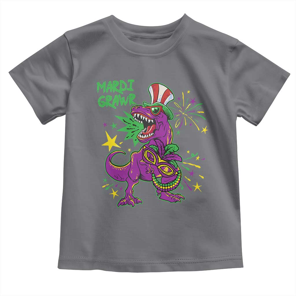 Mardi Gras Dino Toddler T Shirt Toddler Kids Boys Gift Mardi Grawr