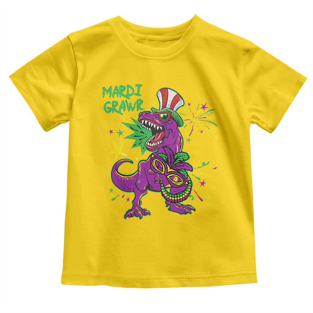 Mardi Gras Dino Toddler T Shirt Toddler Kids Boys Gift Mardi Grawr