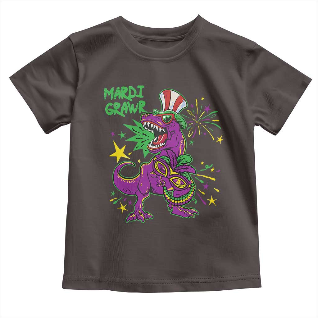 Mardi Gras Dino Toddler T Shirt Toddler Kids Boys Gift Mardi Grawr