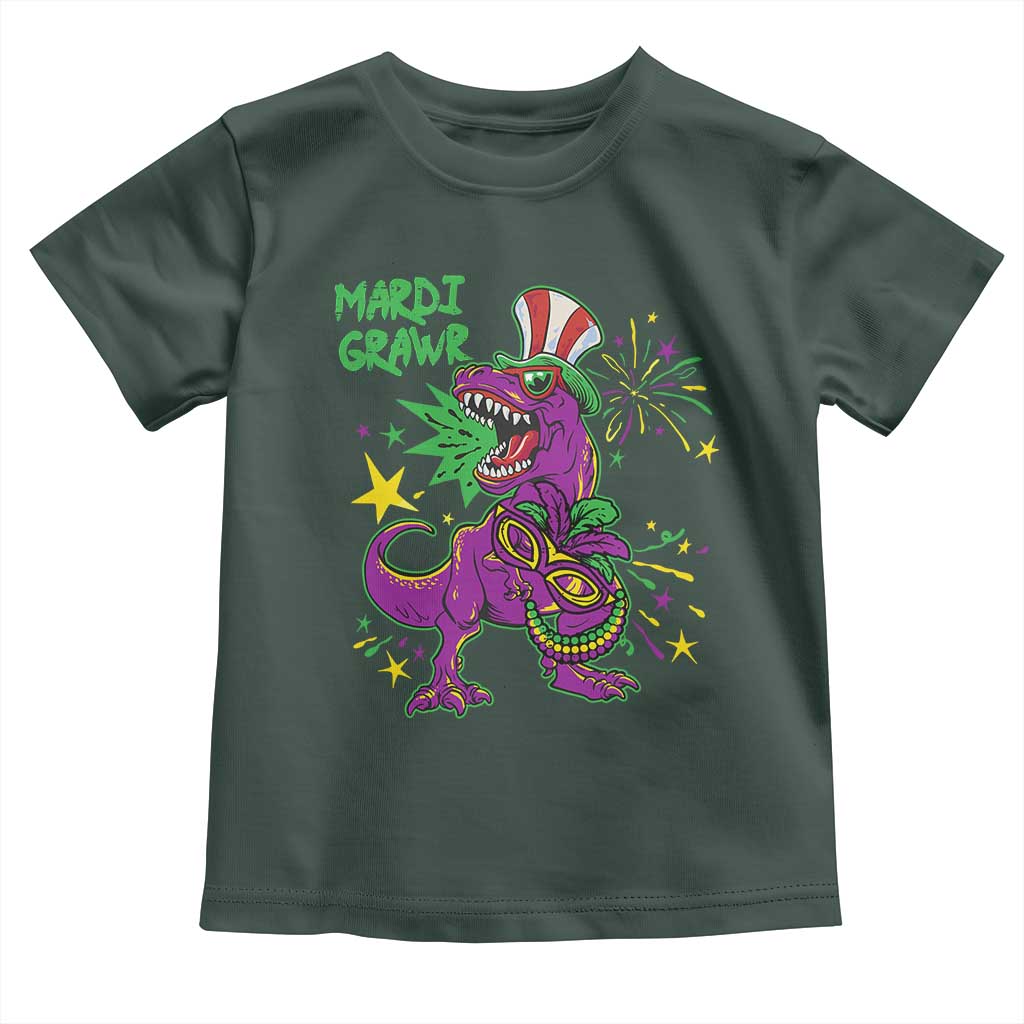 Mardi Gras Dino Toddler T Shirt Toddler Kids Boys Gift Mardi Grawr