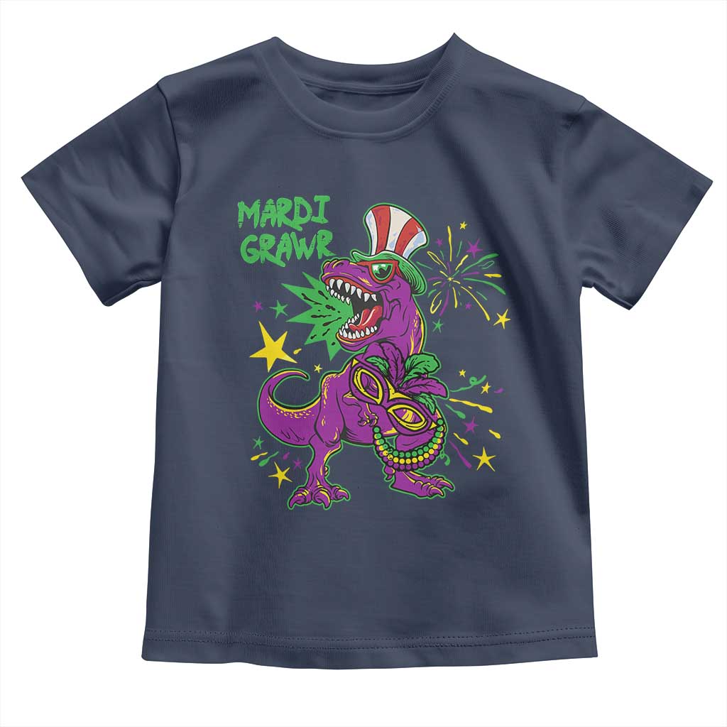 Mardi Gras Dino Toddler T Shirt Toddler Kids Boys Gift Mardi Grawr
