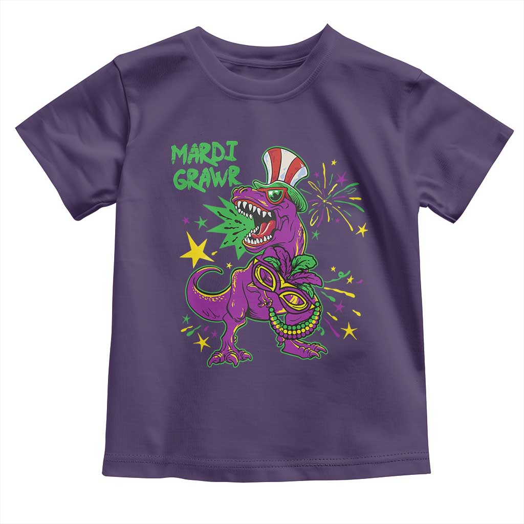 Mardi Gras Dino Toddler T Shirt Toddler Kids Boys Gift Mardi Grawr