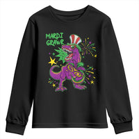 Mardi Gras Dino Youth Sweatshirt Toddler Kids Boys Gift Mardi Grawr