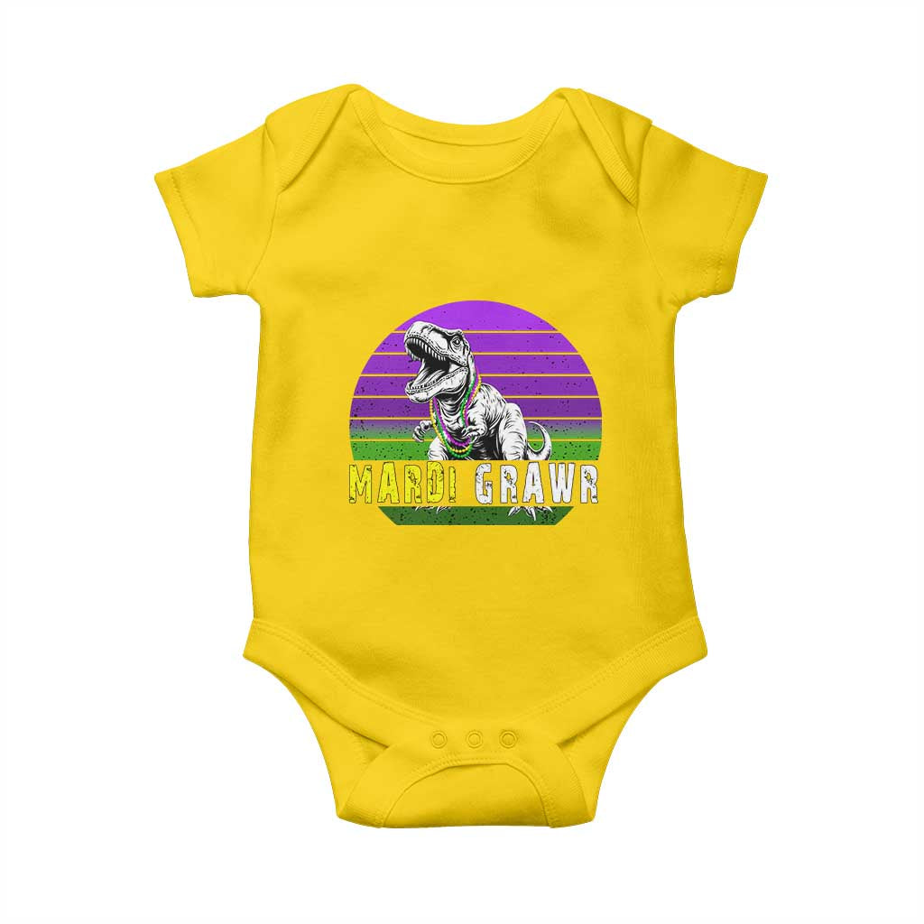Mardi Grawr Dinosaur Baby Onesie Toddler Kids Boys Gift