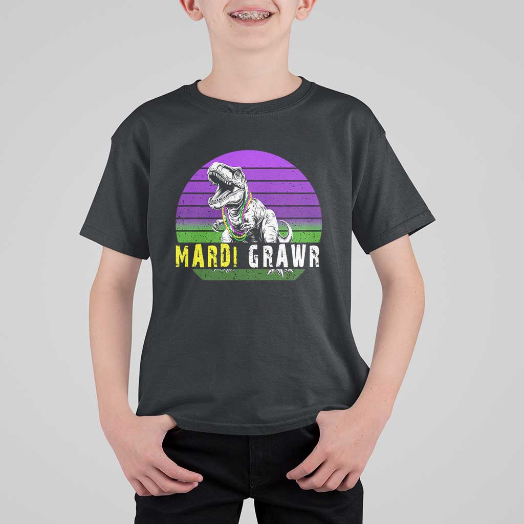 Mardi Grawr Dinosaur T Shirt For Kid Toddler Kids Boys Gift