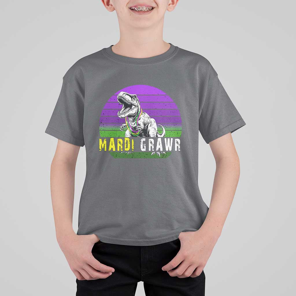 Mardi Grawr Dinosaur T Shirt For Kid Toddler Kids Boys Gift