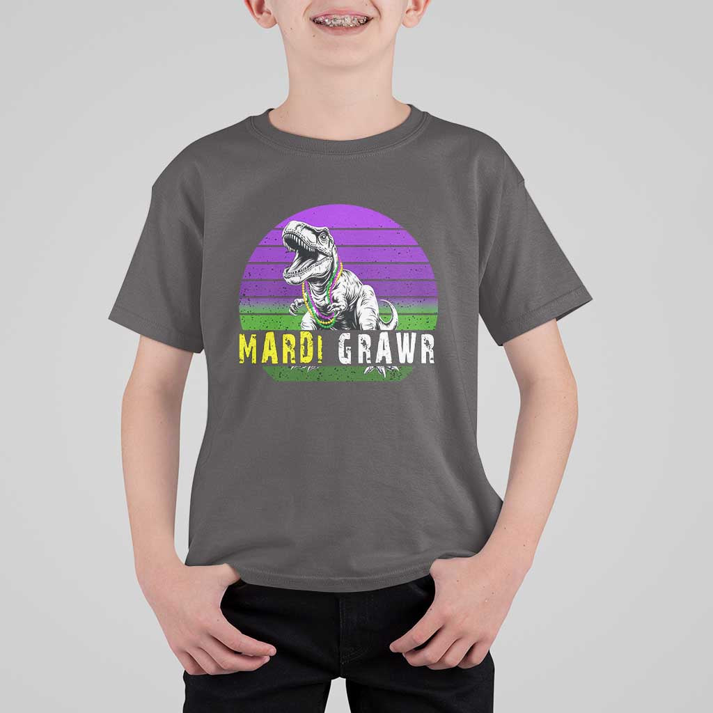 Mardi Grawr Dinosaur T Shirt For Kid Toddler Kids Boys Gift