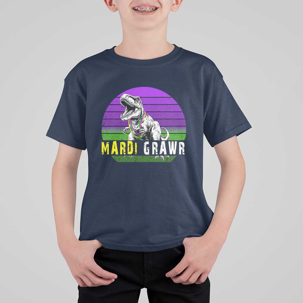 Mardi Grawr Dinosaur T Shirt For Kid Toddler Kids Boys Gift