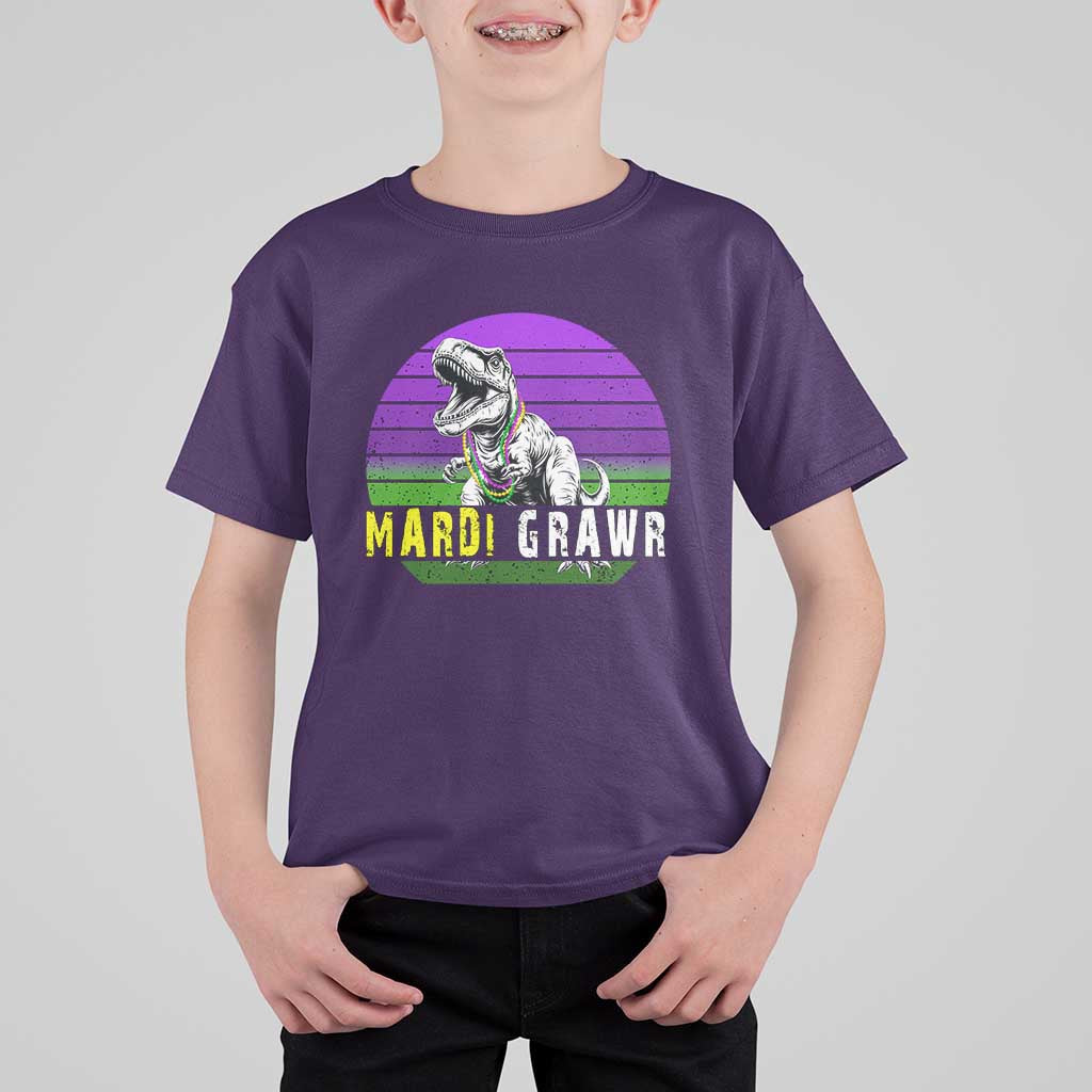 Mardi Grawr Dinosaur T Shirt For Kid Toddler Kids Boys Gift