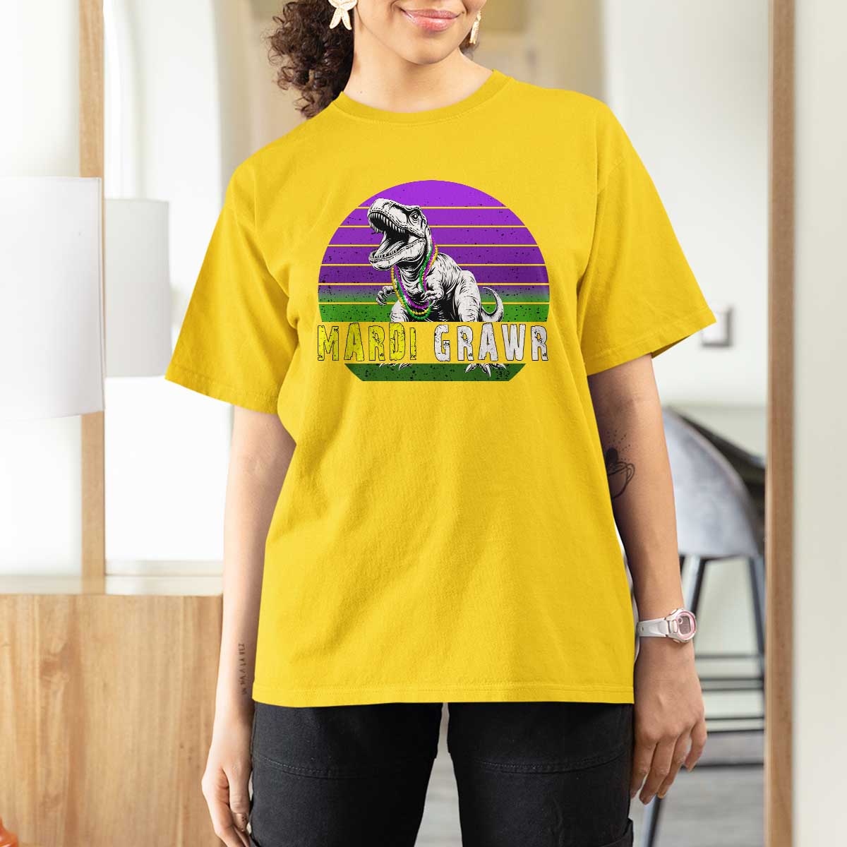 Mardi Grawr Dinosaur T Shirt For Women Toddler Kids Boys Gift