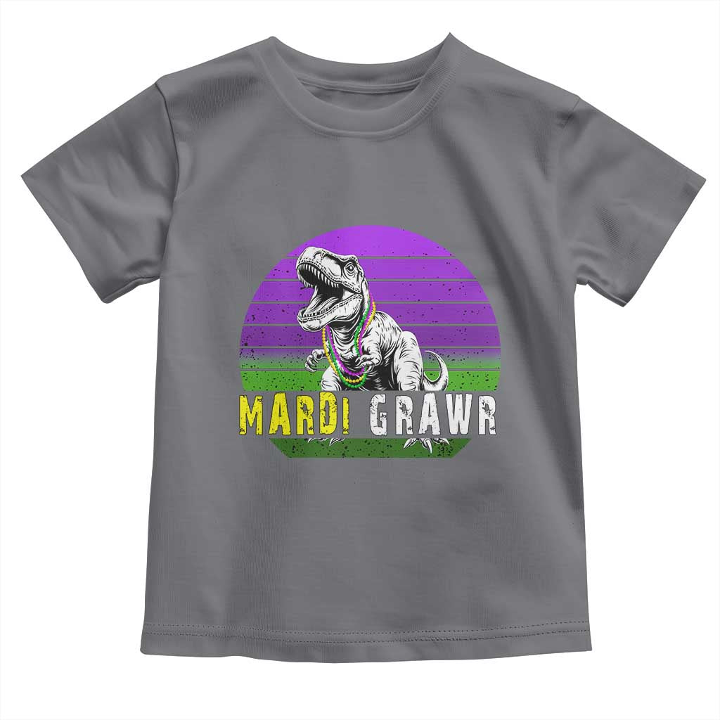 Mardi Grawr Dinosaur Toddler T Shirt Toddler Kids Boys Gift