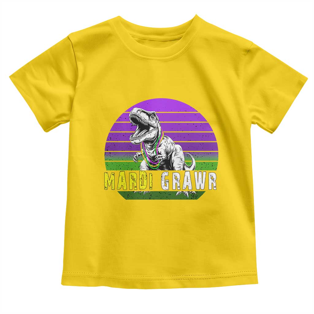 Mardi Grawr Dinosaur Toddler T Shirt Toddler Kids Boys Gift