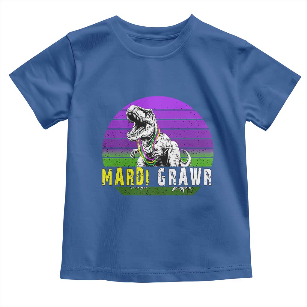 Mardi Grawr Dinosaur Toddler T Shirt Toddler Kids Boys Gift