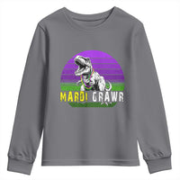 Mardi Grawr Dinosaur Youth Sweatshirt Toddler Kids Boys Gift