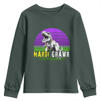 Mardi Grawr Dinosaur Youth Sweatshirt Toddler Kids Boys Gift