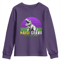 Mardi Grawr Dinosaur Youth Sweatshirt Toddler Kids Boys Gift