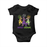 Mardi Gras Dinosaur Baby Onesie Dino Mardi Grawr Firework