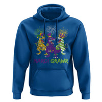 Mardi Gras Dinosaur Hoodie T-Rex Dino Mardi Grawr Firework