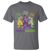 Mardi Gras Dinosaur T Shirt T-Rex Dino Mardi Grawr Firework