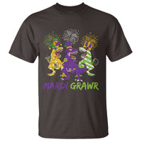Mardi Gras Dinosaur T Shirt T-Rex Dino Mardi Grawr Firework