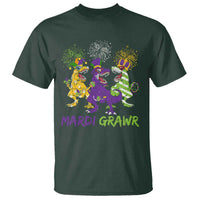 Mardi Gras Dinosaur T Shirt T-Rex Dino Mardi Grawr Firework