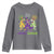 Mardi Gras Dinosaur Youth Sweatshirt Dino Mardi Grawr Firework