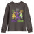 Mardi Gras Dinosaur Youth Sweatshirt Dino Mardi Grawr Firework