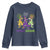 Mardi Gras Dinosaur Youth Sweatshirt Dino Mardi Grawr Firework