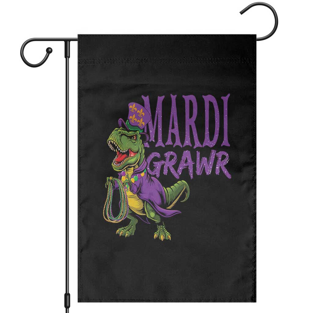 Dinosaur Mardi Gras Garden Flag Funny Meme New Orleans Party Custume Beads - Wonder Print Shop