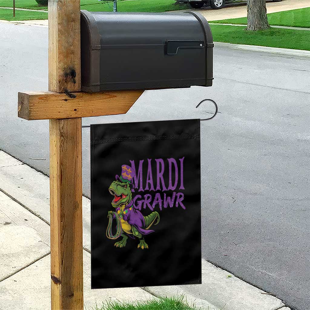 Dinosaur Mardi Gras Garden Flag Funny Meme New Orleans Party Custume Beads - Wonder Print Shop