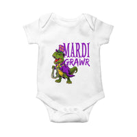 Dinosaur Mardi Gras Baby Onesie Funny Meme New Orleans Party Custume Beads - Wonder Print Shop