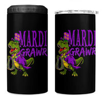 Dinosaur Mardi Gras 4 in 1 Can Cooler Tumbler Funny Meme New Orleans Party Custume Beads - Wonder Print Shop