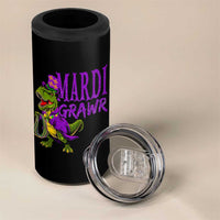 Dinosaur Mardi Gras 4 in 1 Can Cooler Tumbler Funny Meme New Orleans Party Custume Beads - Wonder Print Shop