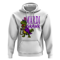 Dinosaur Mardi Gras Hoodie Funny Meme New Orleans Party Custume Beads - Wonder Print Shop