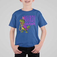 Dinosaur Mardi Gras T Shirt For Kid Funny Meme New Orleans Party Custume Beads - Wonder Print Shop