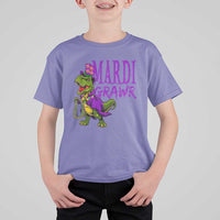 Dinosaur Mardi Gras T Shirt For Kid Funny Meme New Orleans Party Custume Beads - Wonder Print Shop
