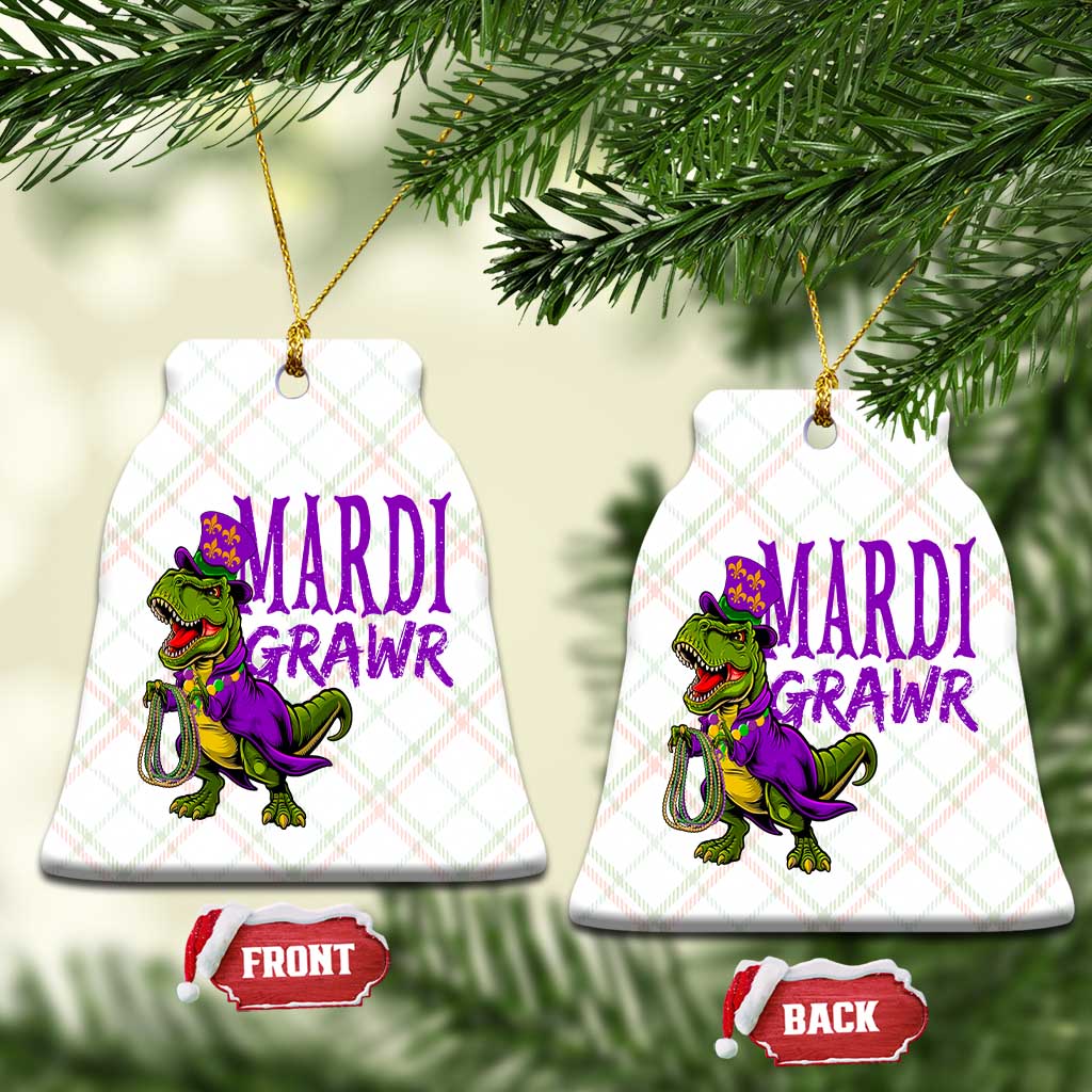 Dinosaur Mardi Gras Ceramic Ornament Funny Meme New Orleans Party Custume Beads - Wonder Print Shop