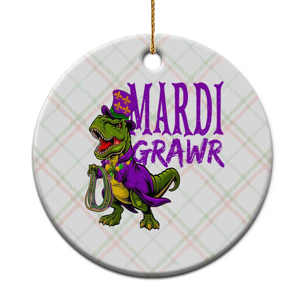 Dinosaur Mardi Gras Ceramic Ornament Funny Meme New Orleans Party Custume Beads - Wonder Print Shop