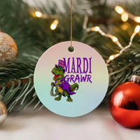 Dinosaur Mardi Gras Ceramic Ornament Funny Meme New Orleans Party Custume Beads - Wonder Print Shop