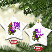 Dinosaur Mardi Gras Ceramic Ornament Funny Meme New Orleans Party Custume Beads - Wonder Print Shop