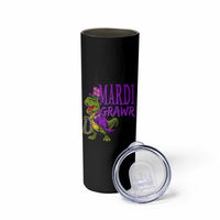 Dinosaur Mardi Gras Skinny Tumbler Funny Meme New Orleans Party Custume Beads - Wonder Print Shop