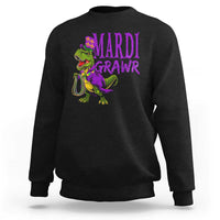 Dinosaur Mardi Gras Sweatshirt Funny Meme New Orleans Party Custume Beads - Wonder Print Shop