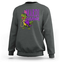 Dinosaur Mardi Gras Sweatshirt Funny Meme New Orleans Party Custume Beads - Wonder Print Shop
