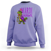 Dinosaur Mardi Gras Sweatshirt Funny Meme New Orleans Party Custume Beads - Wonder Print Shop