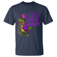 Dinosaur Mardi Gras T Shirt Funny Meme New Orleans Party Custume Beads - Wonder Print Shop