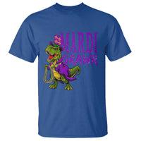 Dinosaur Mardi Gras T Shirt Funny Meme New Orleans Party Custume Beads - Wonder Print Shop